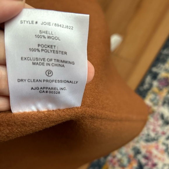 JOIE TOBACCO - WOOL TIE FRONT COAT- Stunning!! - Picture 8 of 10